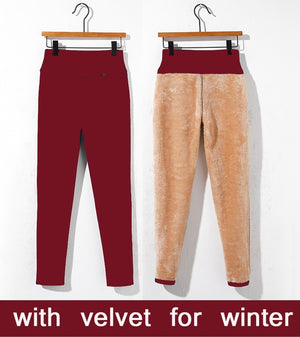 high waist pants for women pantalones mujer trousers women's pants harajuku skinny winter warm thick fleece leggings Plus size