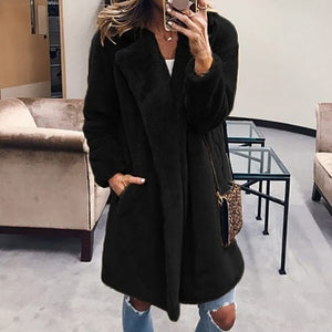 KANCOOLD coats MINIMALIST STYLE Ladi Warm Faux Fur Outerwear Winter Solid Turn Down Collar new coats and jackets women 2019Sep20
