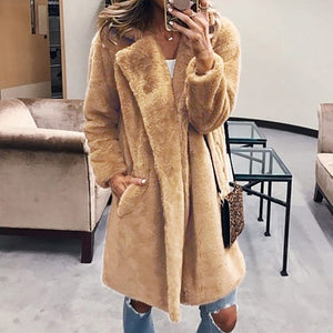 KANCOOLD coats MINIMALIST STYLE Ladi Warm Faux Fur Outerwear Winter Solid Turn Down Collar new coats and jackets women 2019Sep20