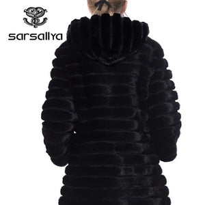 SARSALLYA 2016 New Mink Coats Women Real Fur Coat Natural Fur Coats Woman's Winter Jackets Fox Fur Coat Fox Fur Vest